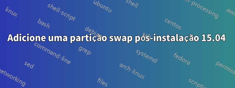 Adicione uma partição swap pós-instalação 15.04