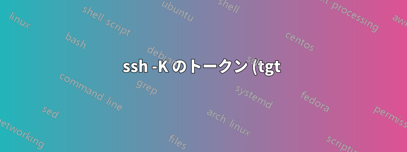 ssh -K のトークン (tgt) を手動で指定するにはどうすればよいですか?