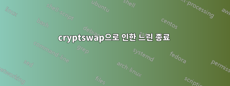 cryptswap으로 인한 느린 종료