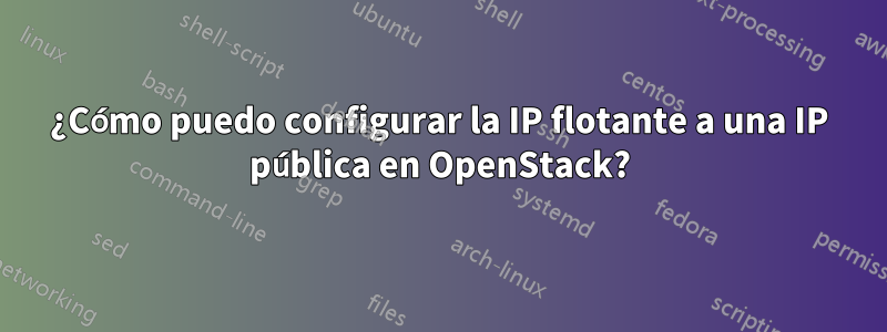 ¿Cómo puedo configurar la IP flotante a una IP pública en OpenStack?