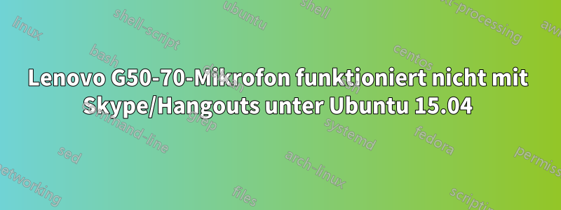 Lenovo G50-70-Mikrofon funktioniert nicht mit Skype/Hangouts unter Ubuntu 15.04