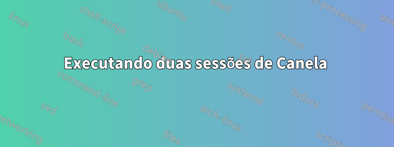 Executando duas sessões de Canela