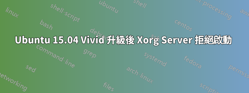 Ubuntu 15.04 Vivid 升級後 Xorg Server 拒絕啟動