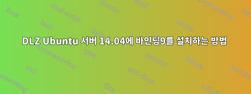 DLZ Ubuntu 서버 14.04에 바인딩9를 설치하는 방법