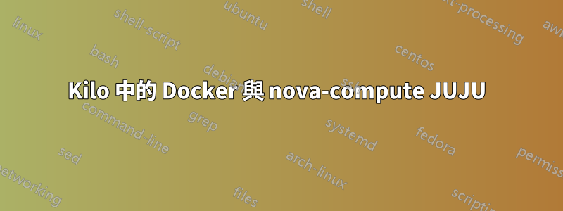 Kilo 中的 Docker 與 nova-compute JUJU 