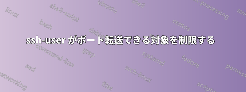 ssh-user がポート転送できる対象を制限する 