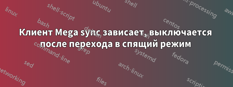 Клиент Mega sync зависает, выключается после перехода в спящий режим