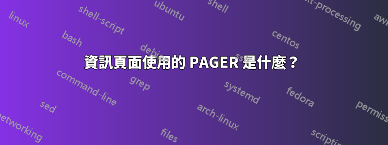 資訊頁面使用的 PAGER 是什麼？