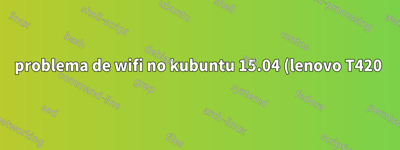 problema de wifi no kubuntu 15.04 (lenovo T420)