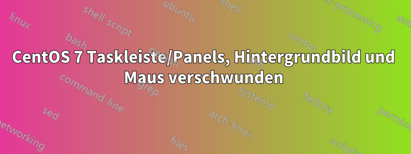 CentOS 7 Taskleiste/Panels, Hintergrundbild und Maus verschwunden
