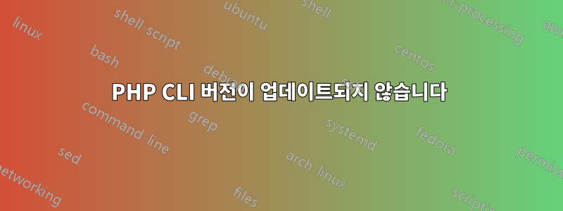 PHP CLI 버전이 업데이트되지 않습니다