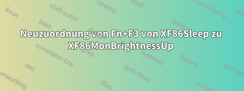 Neuzuordnung von Fn+F3 von XF86Sleep zu XF86MonBrightnessUp