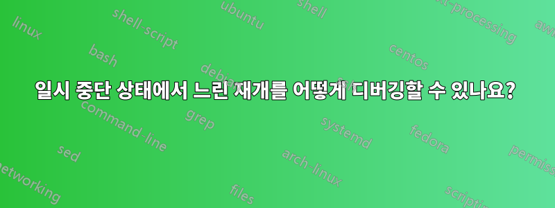 일시 중단 상태에서 느린 재개를 어떻게 디버깅할 수 있나요?
