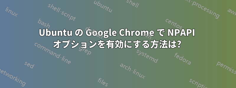 Ubuntu の Google Chrome で NPAPI オプションを有効にする方法は?