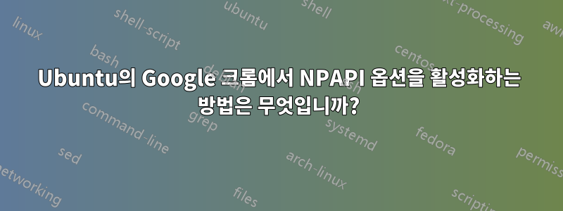 Ubuntu의 Google 크롬에서 NPAPI 옵션을 활성화하는 방법은 무엇입니까?