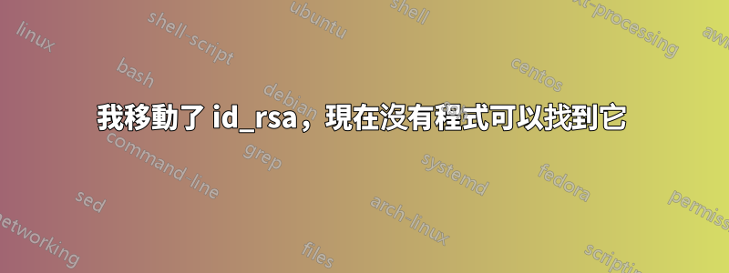 我移動了 id_rsa，現在沒有程式可以找到它