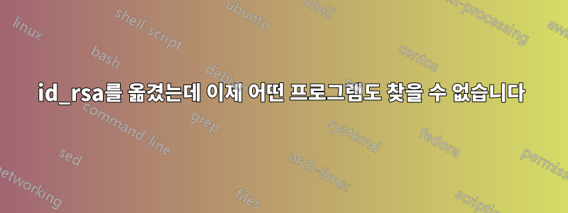 id_rsa를 옮겼는데 이제 어떤 프로그램도 찾을 수 없습니다