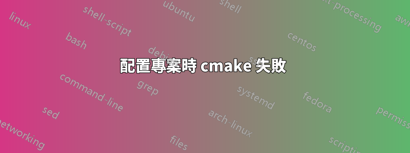 配置專案時 cmake 失敗