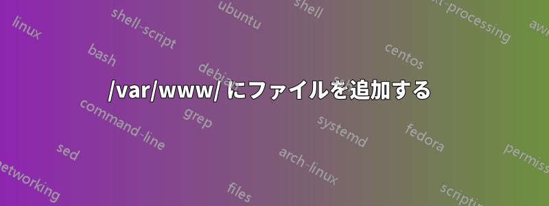 /var/www/ にファイルを追加する 