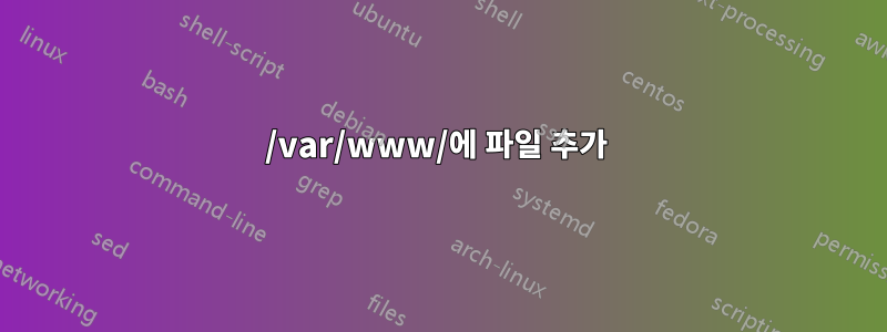 /var/www/에 파일 추가 