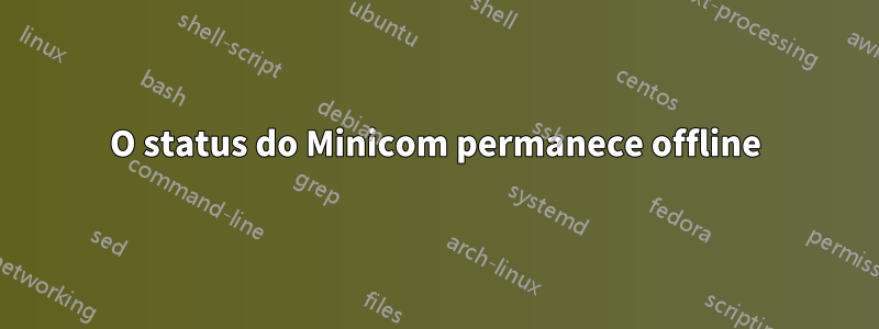 O status do Minicom permanece offline