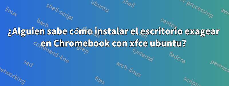 ¿Alguien sabe cómo instalar el escritorio exagear en Chromebook con xfce ubuntu?