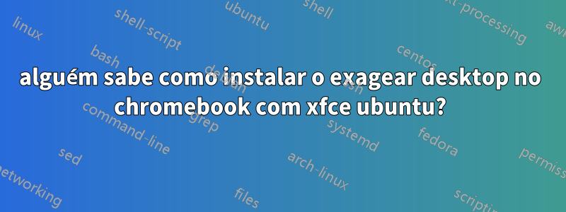 alguém sabe como instalar o exagear desktop no chromebook com xfce ubuntu?