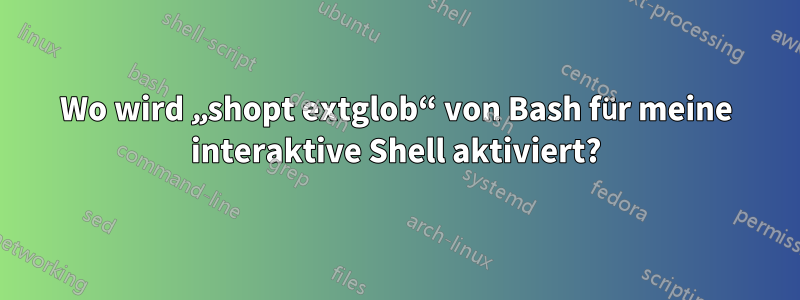 Wo wird „shopt extglob“ von Bash für meine interaktive Shell aktiviert?