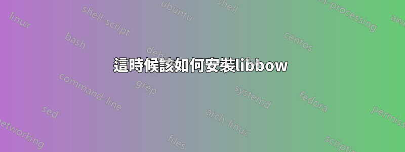 這時候該如何安裝libbow