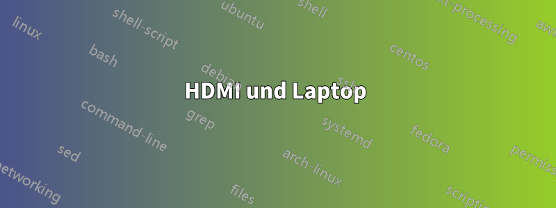 HDMI und Laptop