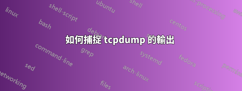 如何捕捉 tcpdump 的輸出