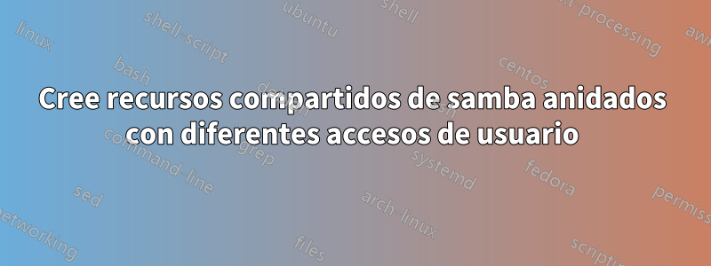 Cree recursos compartidos de samba anidados con diferentes accesos de usuario