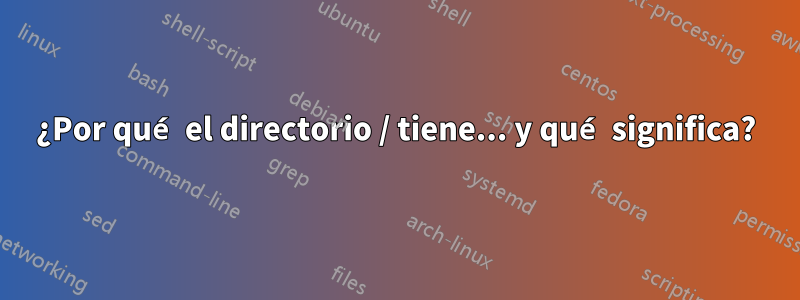 ¿Por qué el directorio / tiene... y qué significa?