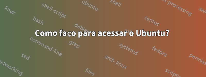 Como faço para acessar o Ubuntu?