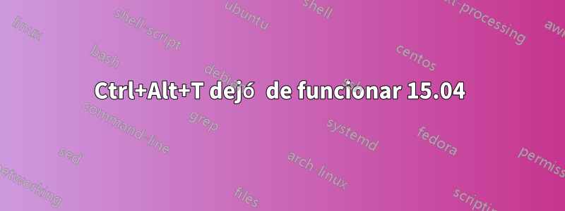 Ctrl+Alt+T dejó de funcionar 15.04