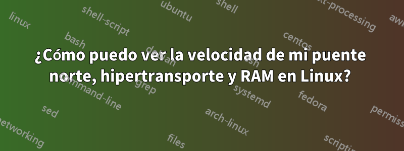 ¿Cómo puedo ver la velocidad de mi puente norte, hipertransporte y RAM en Linux?