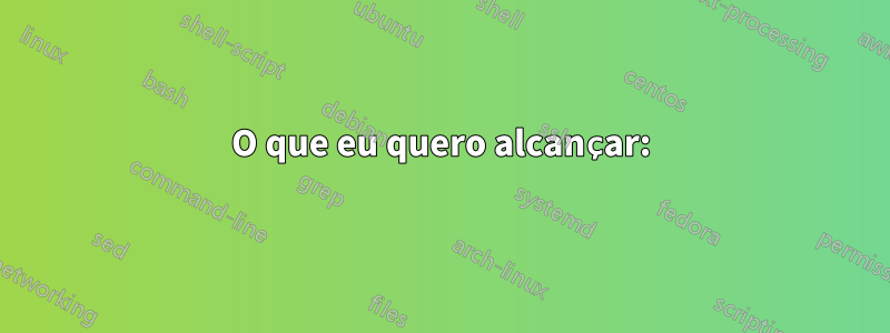 O que eu quero alcançar: