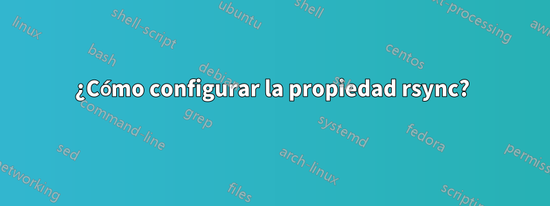 ¿Cómo configurar la propiedad rsync?