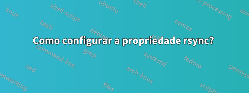 Como configurar a propriedade rsync?