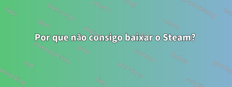 Por que não consigo baixar o Steam?