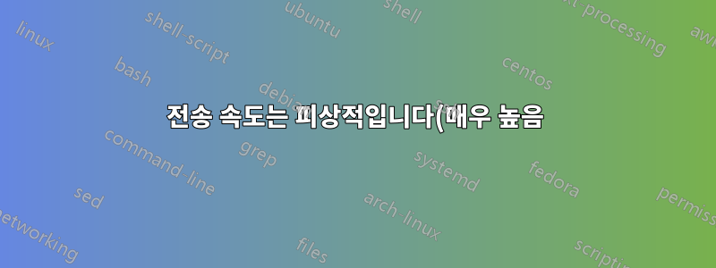 전송 속도는 피상적입니다(매우 높음).