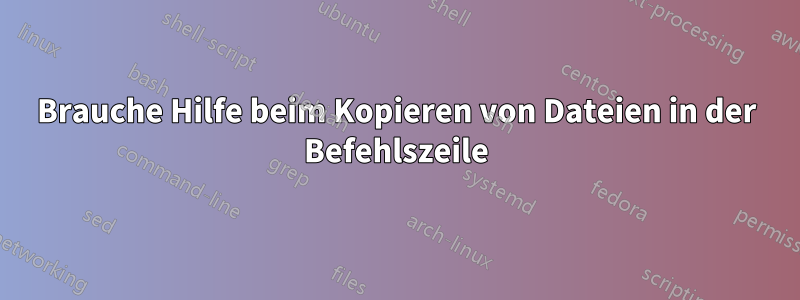 Brauche Hilfe beim Kopieren von Dateien in der Befehlszeile