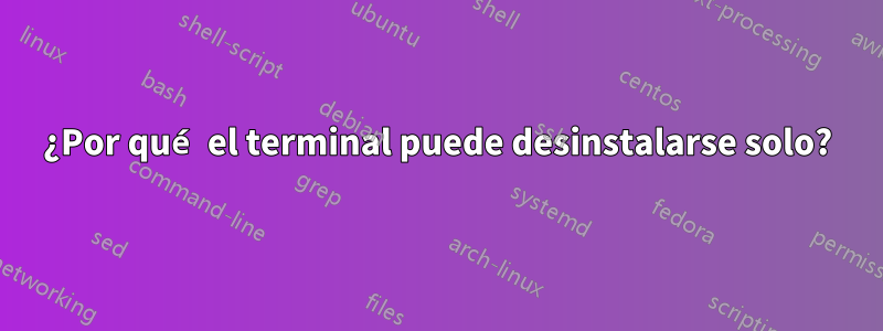 ¿Por qué el terminal puede desinstalarse solo?