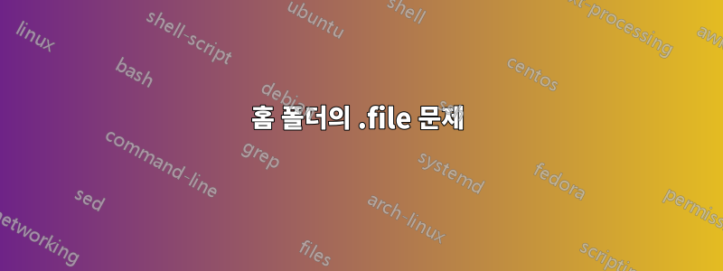 홈 폴더의 .file 문제