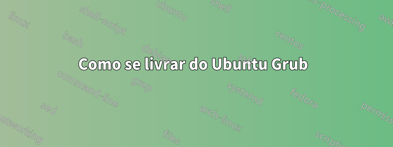 Como se livrar do Ubuntu Grub 