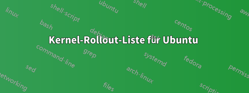 Kernel-Rollout-Liste für Ubuntu