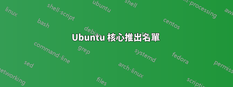 Ubuntu 核心推出名單