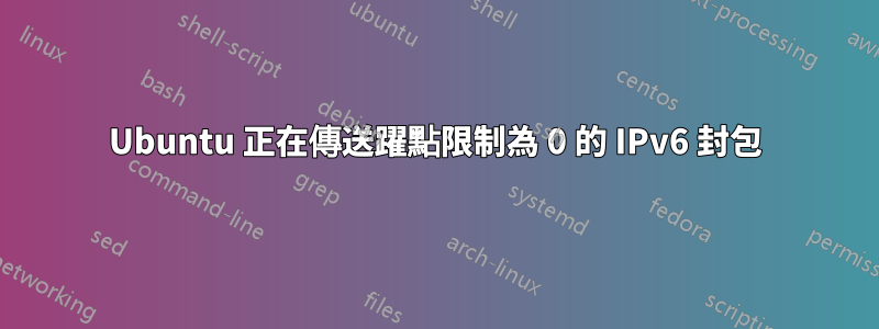 Ubuntu 正在傳送​​躍點限制為 0 的 IPv6 封包