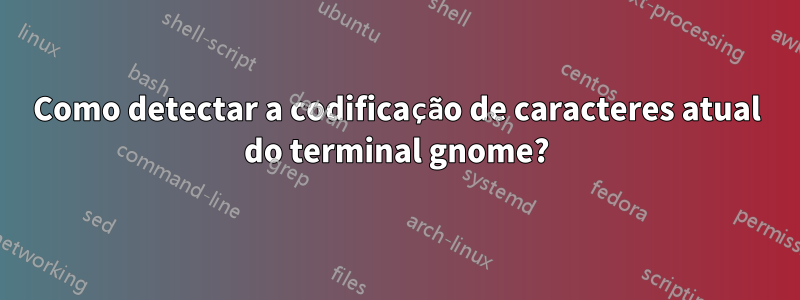 Como detectar a codificação de caracteres atual do terminal gnome?