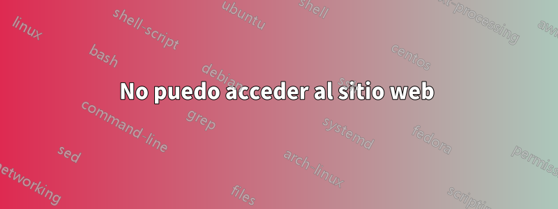 No puedo acceder al sitio web